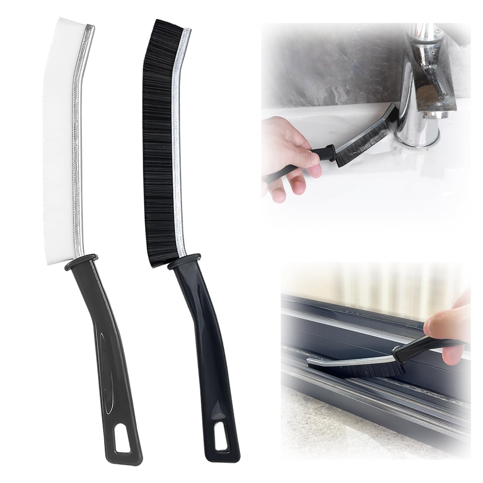 Waldspring Ensemble de 2 Brosses: Nettoyage Puissant et Ergonomique pour les Coins Morts