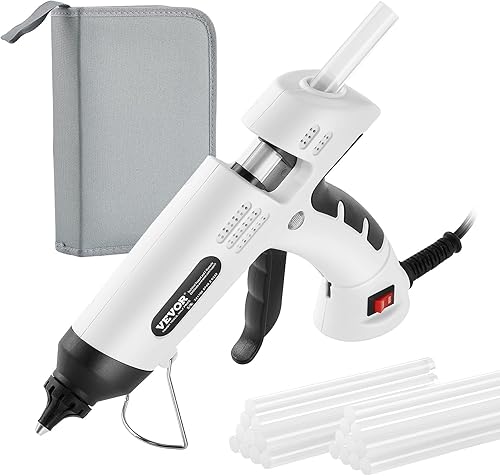 Miniatura 9 de VEVOR Pistola de pegamento caliente, 60100 W de doble potencia, mini pistola de pegamento caliente con 20 barras de pegamento premium y bolsa de