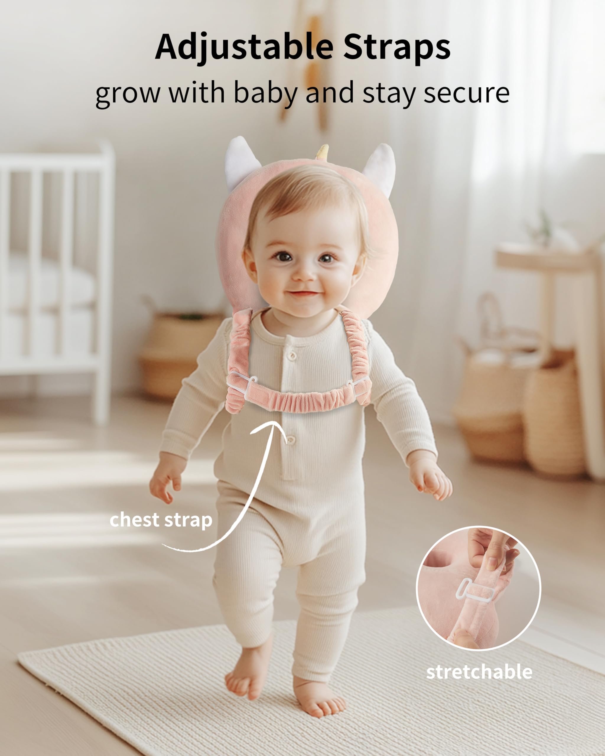 Fortella Baby Head Protector Backpack, Adjustable Strap - Image 4