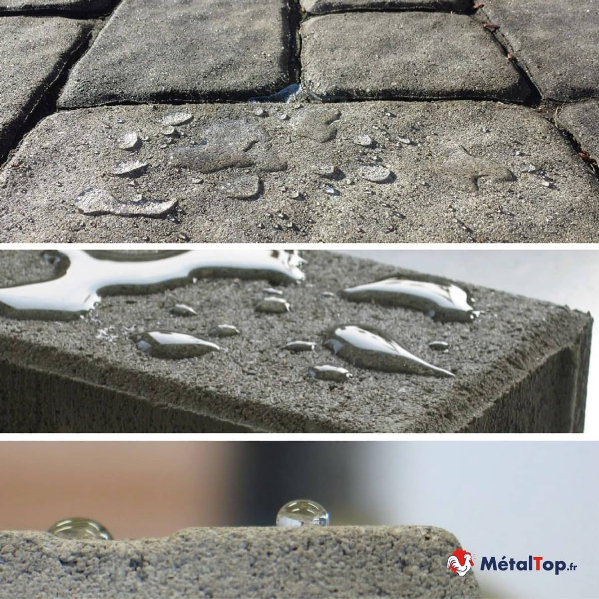 Métaltop - Hydrofuge Beton - 1 L - Pour une protection anti-humidité pour dalle, mur, terrasse et fondation
