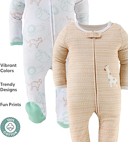 Miniatura 3 de The Peanutshell Juego de cama para bebé, paquete de 3 unidades, para recién nacidos y bebés de 0 a 9 meses, pijamas para bebés recién nacidos y