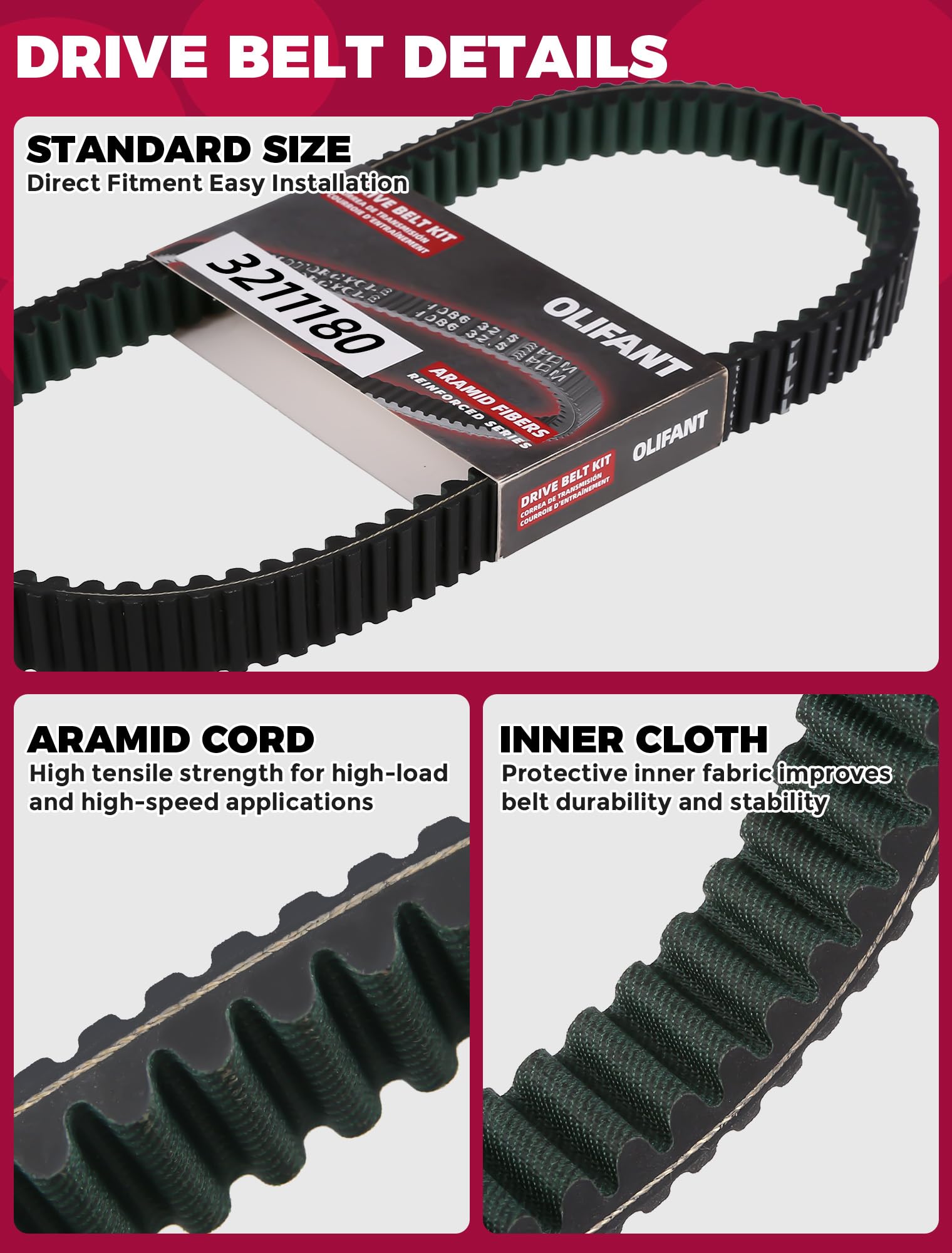 Amazon.com: 3211180 Drive Belt for Polaris RZR 1000 XP RZR 900 XP