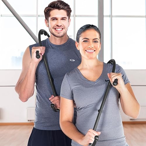 Miniatura 6 de Thera - Masajeador de espalda y cuello, herramientas de masaje de punto gatillo para aliviar el dolor y auto masaje, bastón de gancho, terapia de