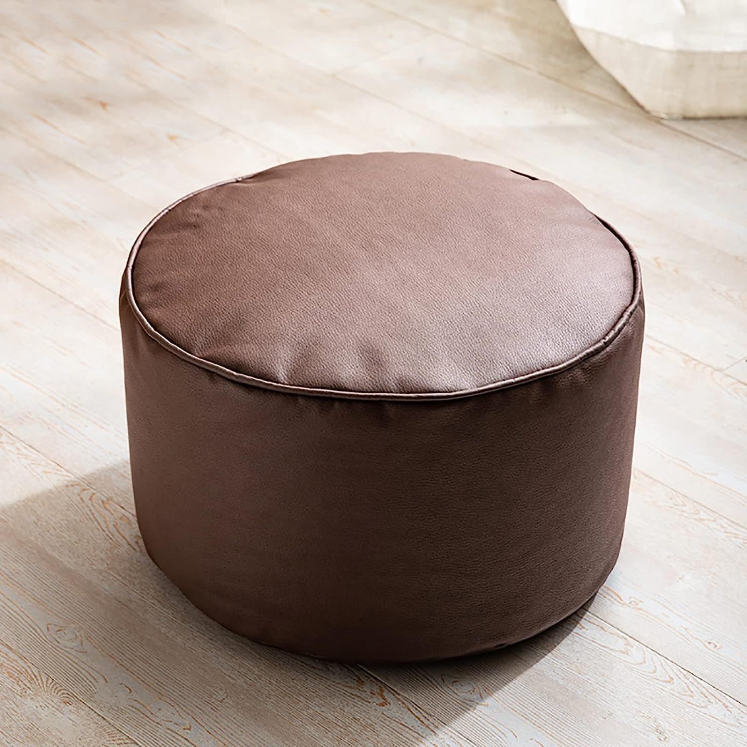 Repose-pieds doux et pouf rembourré en cuir pour salon moderne