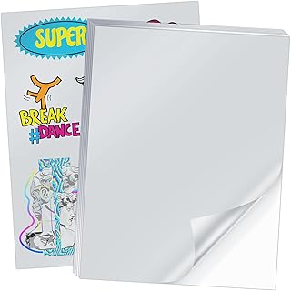 Koala Printable Silver Vinyl Sticker Paper for Inkjet and Laser Printers - 20 Sheets Matte Silver Waterproof Sticker Paper, 8.5 x 11 Inch, for Crafts, Labels, and Decals