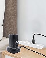 Vista 6 de 2-Pack Xbox 360 Controller Rechargeable Battery (3600mAh) with Dual Charging Dock Charger Station Stand Base, fit for Xbox 360 Wireless Controller