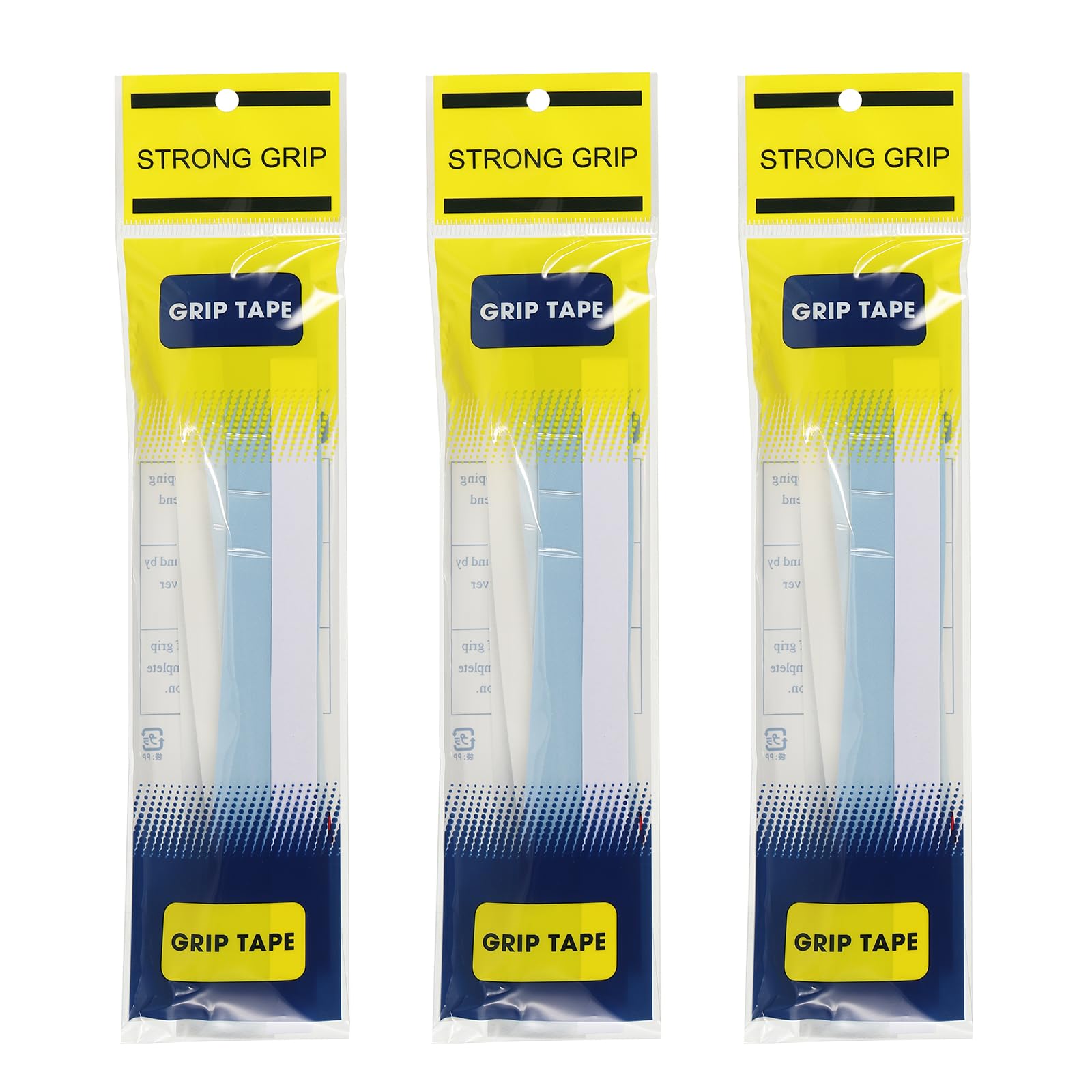 PATIKIL Tennis Racket Grip Tape, 3 Pack PU Racquet Overgrip with Damping Ridges Anti-Slip Absorbent Handle Grip for Badminton Pickleball Fishing Rod, Gradient Blue