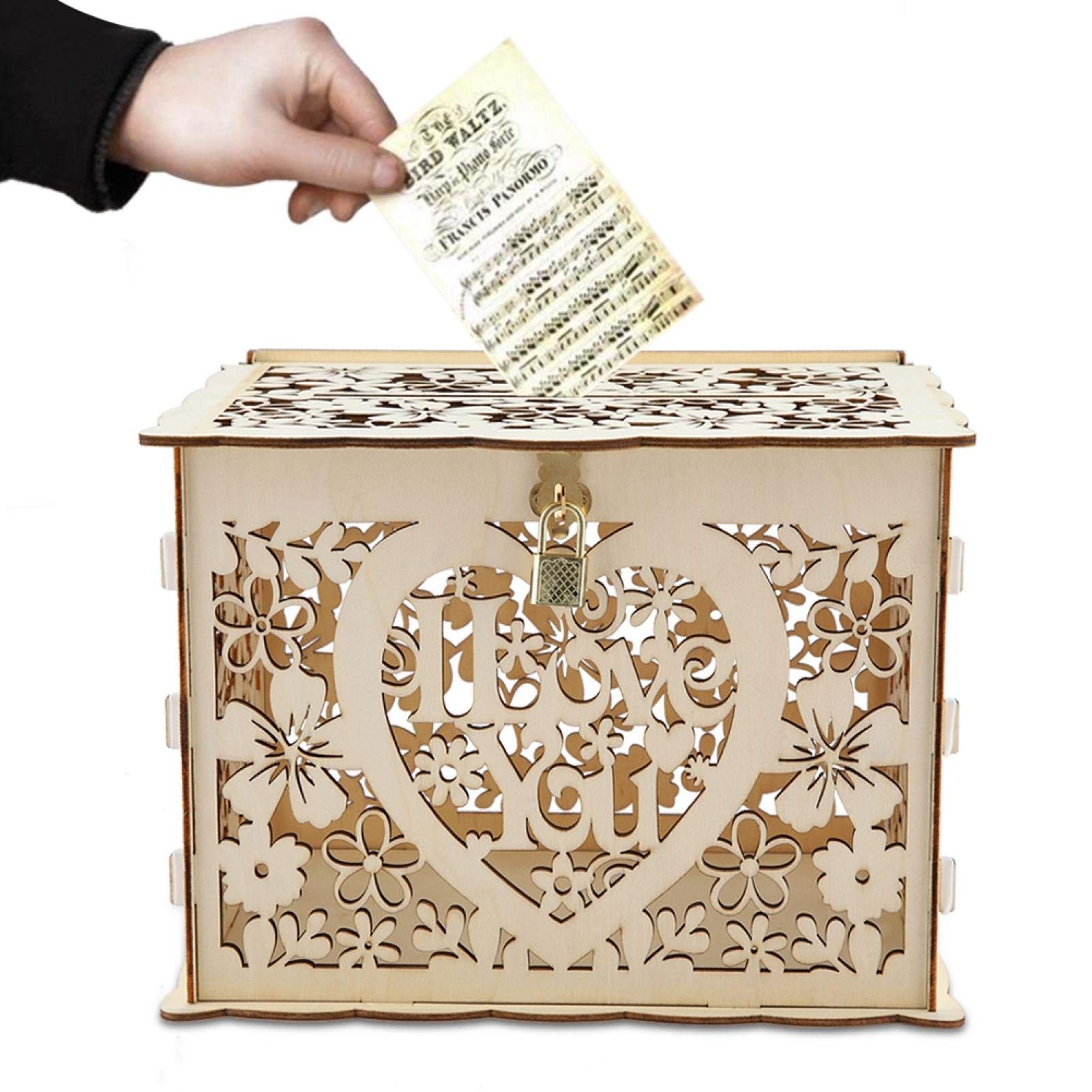 Lot Urne + 30 Cartes Vierges – Pour Mariage, Fêtes, Jeux – Boîte à Messages Personnalisables