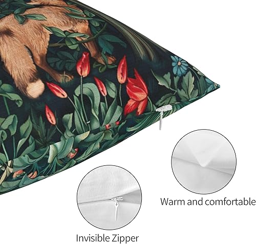 Miniatura 5 de William Morris Fox Hares - Fundas de almohada decorativas para exteriores, suaves, decoración del hogar, sala de estar, cama, sofá, automóvil, 12 x