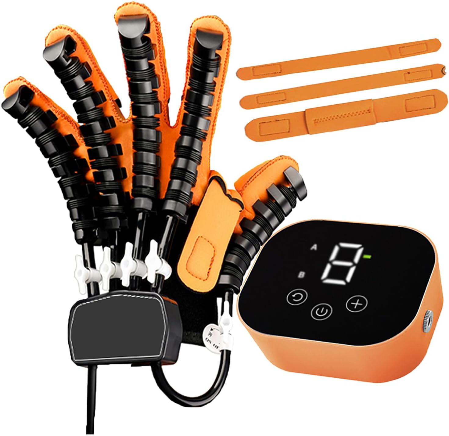 Hand Rehabilitation Robotic Soft Gloves, Stroke Patients Physical Therapy Equipment, Finger and Hand Function Workout Recovery Device, for Hand Function Recovery, Medium
