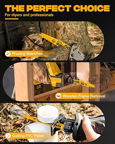 Miniatura 6 de Paquete de 10 hojas de sierra recíproca 6/12TPI de 6 pulgadas, hojas de sierra recíproca de 6 pulgadas, hojas de sierra bimetálicas de alta