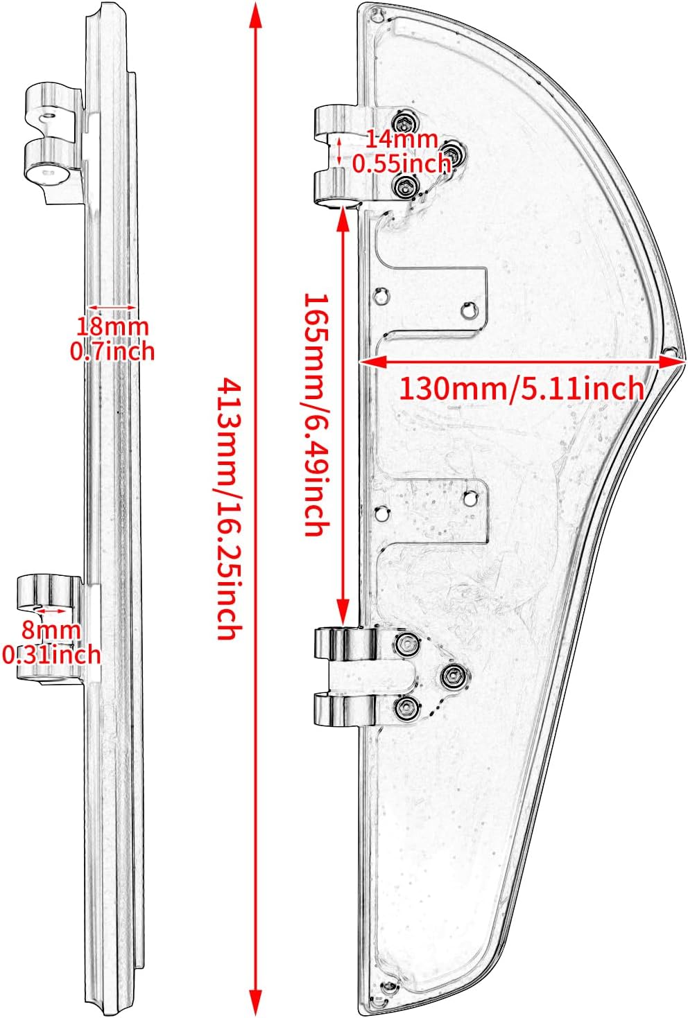 Motorcycle Passenger Driver Rider Floorboards Kit Fit for Harley Touring Electra Glide Road Glide Road King Street Glide 1986-2025, 1986-2017 Softail FL, 2012-2016 FLD, 2008-2025 Trike Chrome