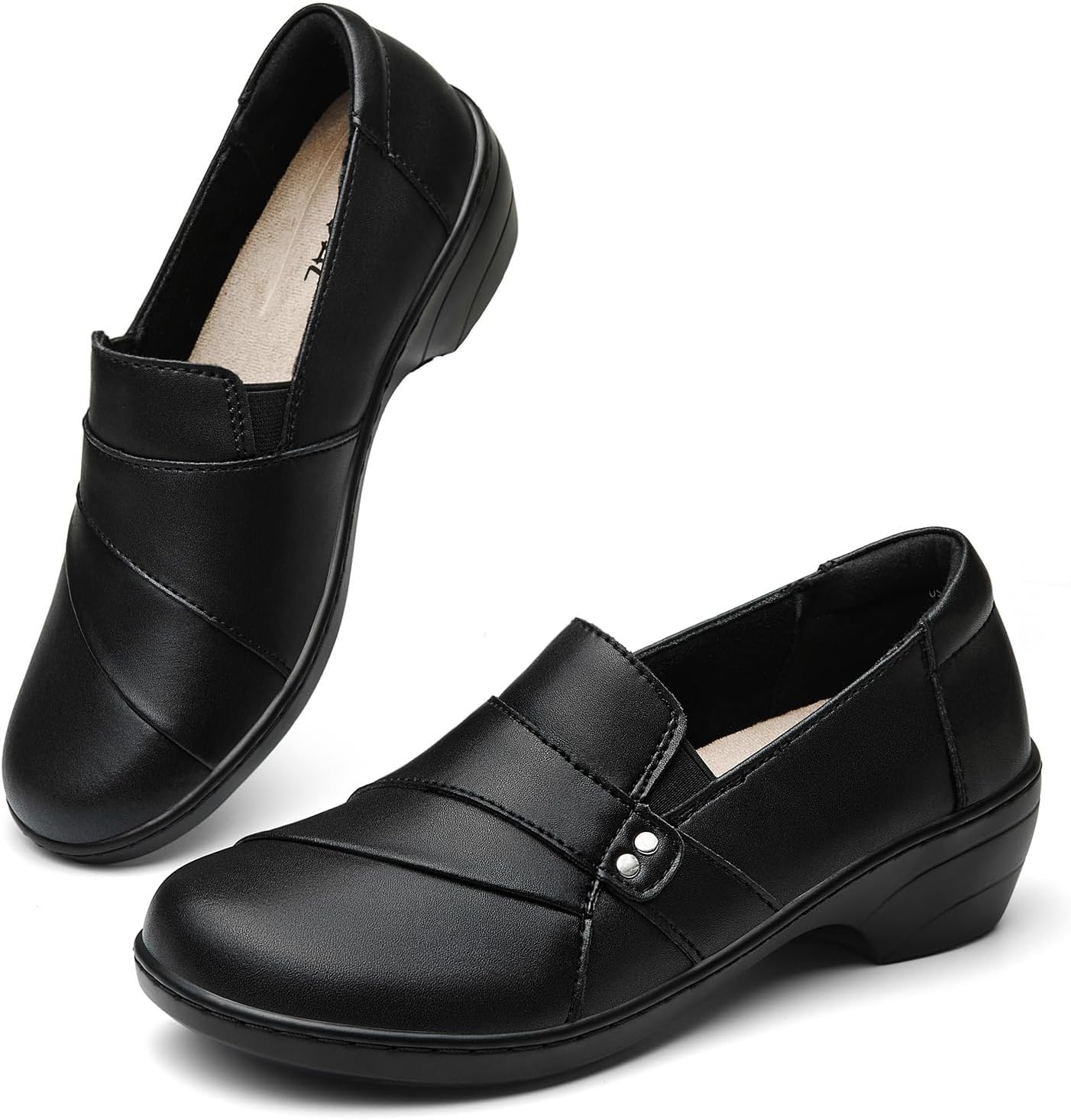 KORDAL Women's Comfortable & Lightweight Leather Loafers Slip-Ons Stylish Business Casual Dress Shoes Work Office Everyday Walking Shoes for Women - Image 10