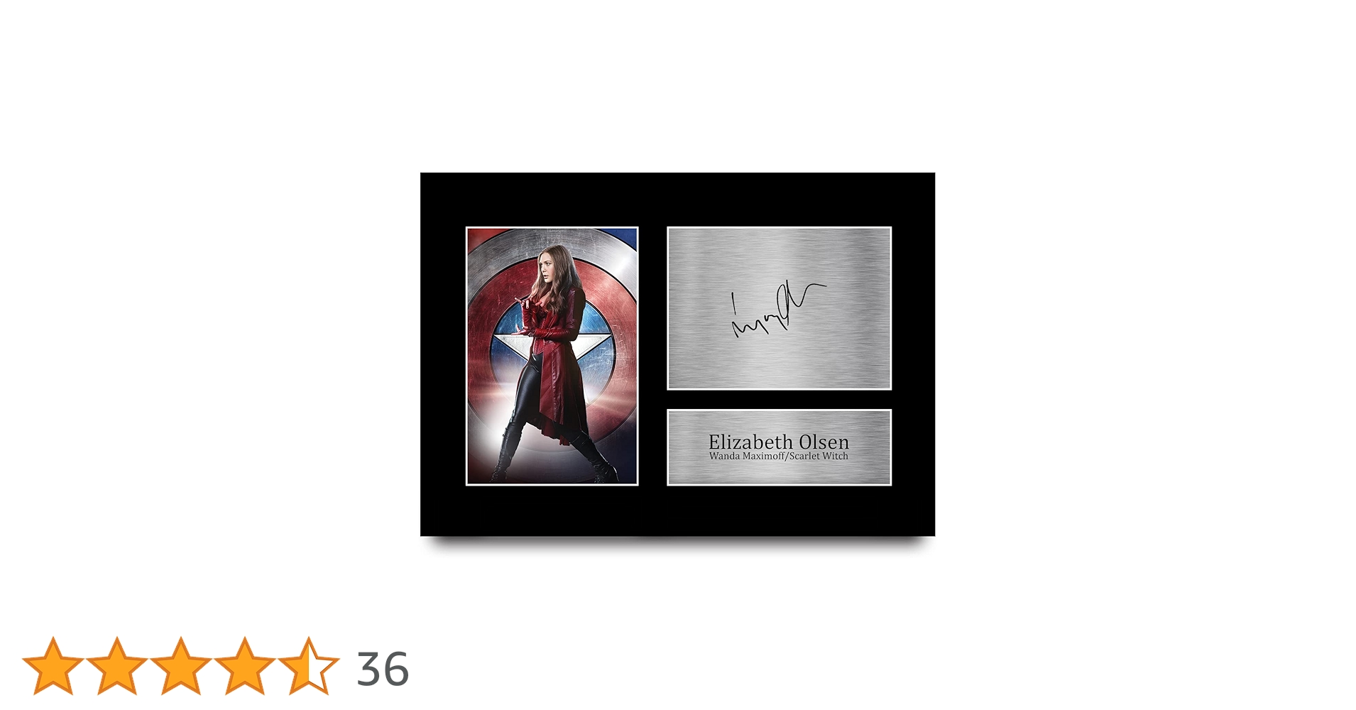 値下げ中！ エリザベスオルセン マーベル 直筆サイン スカーレット