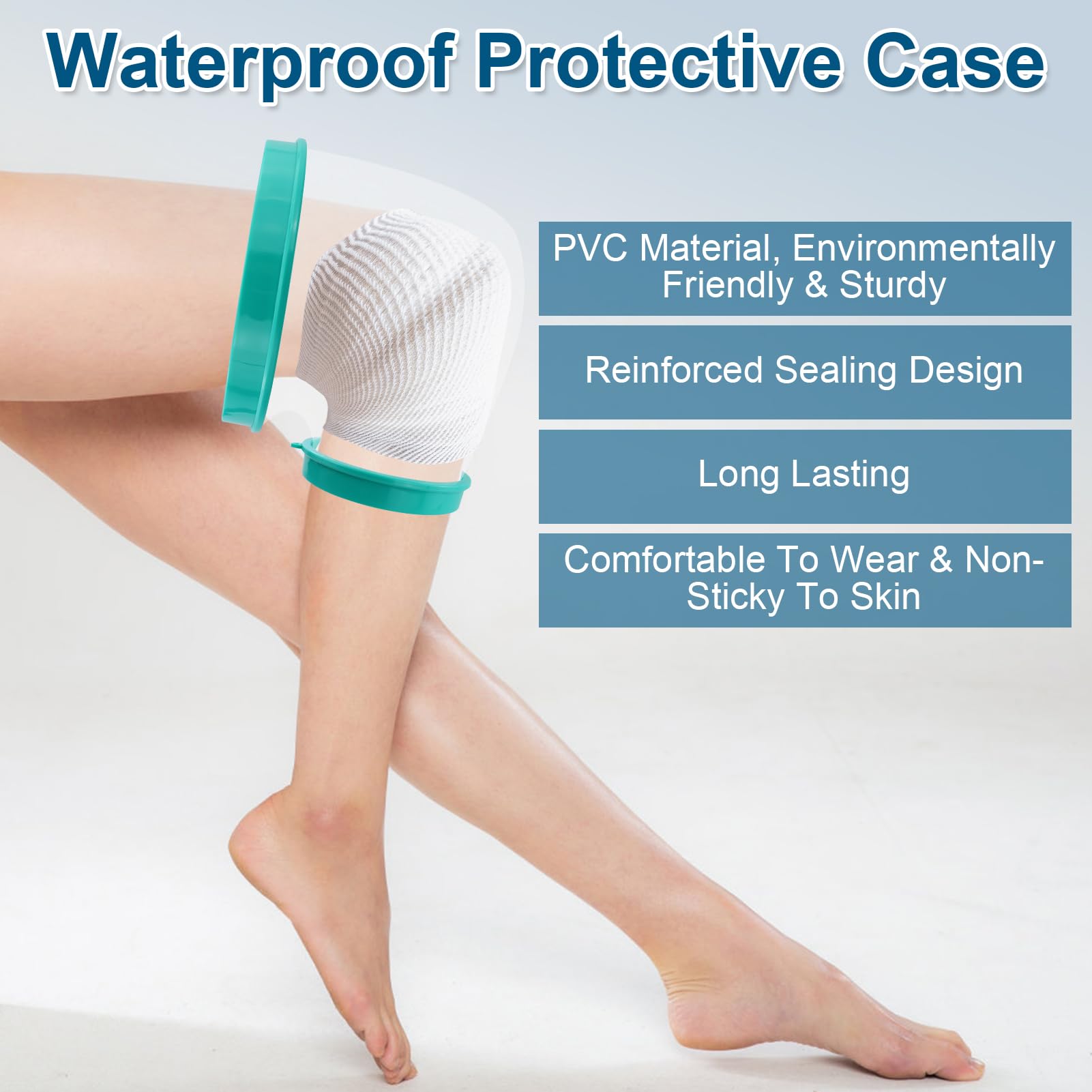 Protezione Doccia Gamba Impermeabile,Waterproof Leg,Copri Gambe Per Doccia Protezione Gesso,Riutilizzabile E Impermeabile Bambino Per Operazioni Gambe,Medicazione Ferita