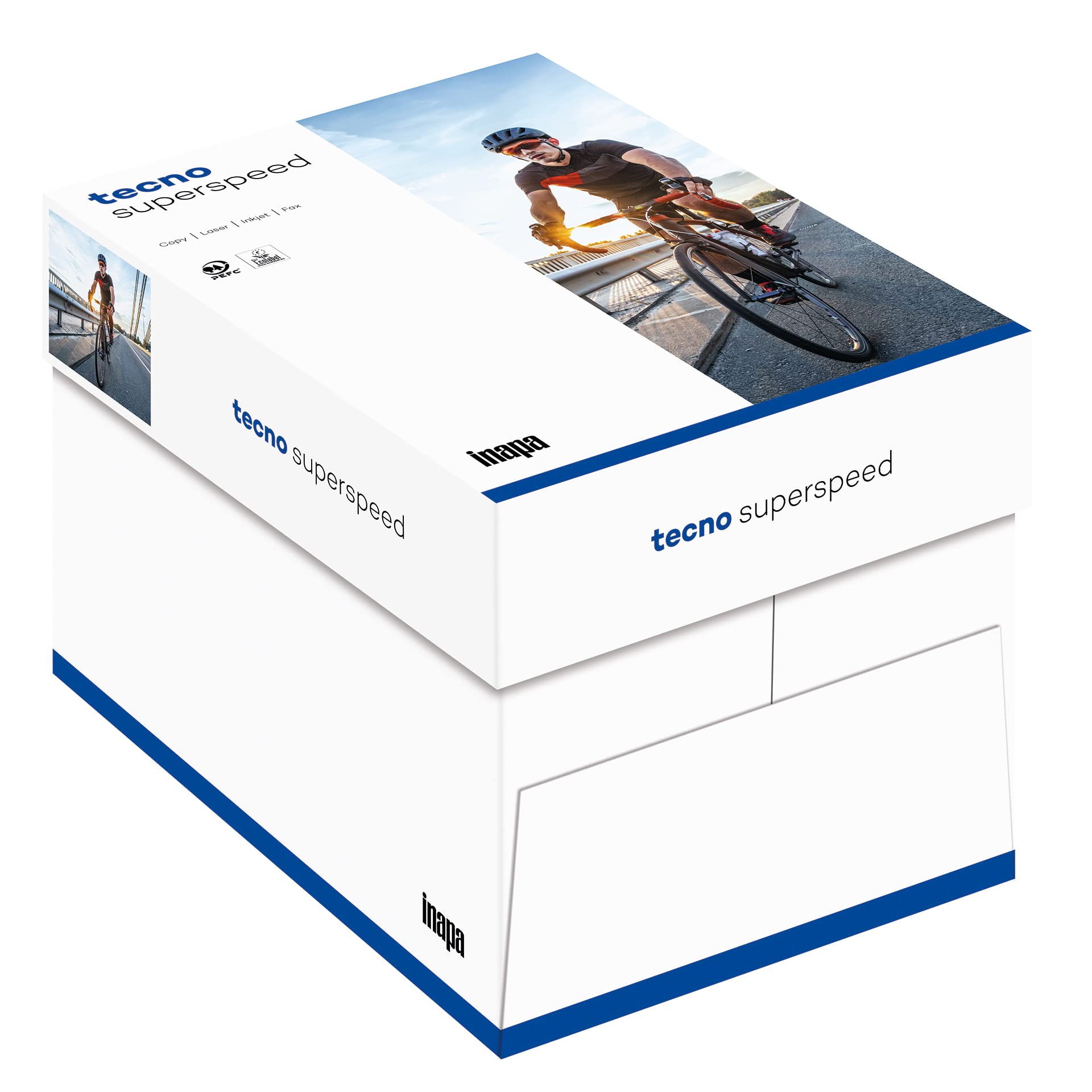 inapaTecno Superspeed Printer/Copier Paper 80 g/m² A3 2,500 Sheets (5 x 500) Brilliant White