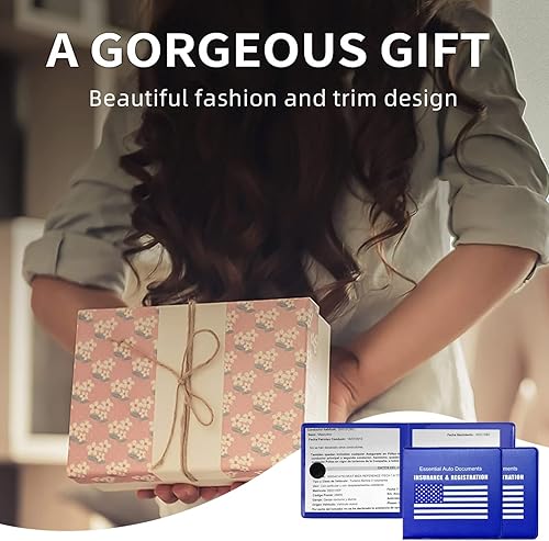 Miniatura 6 de 2 soportes para registro y seguro de automóvil, organizador esencial para documentos de licencia de conducir, cartera con cierre para hombres y