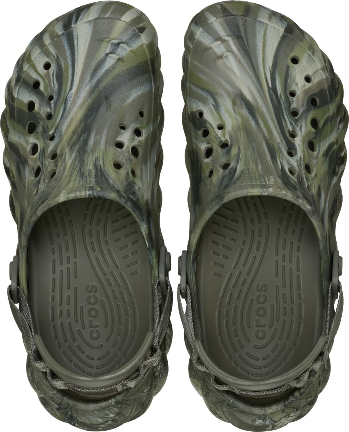 Klapki Crocs ECHO MARBLED CLOG Zielony Unisex 208454-3N4 41-42