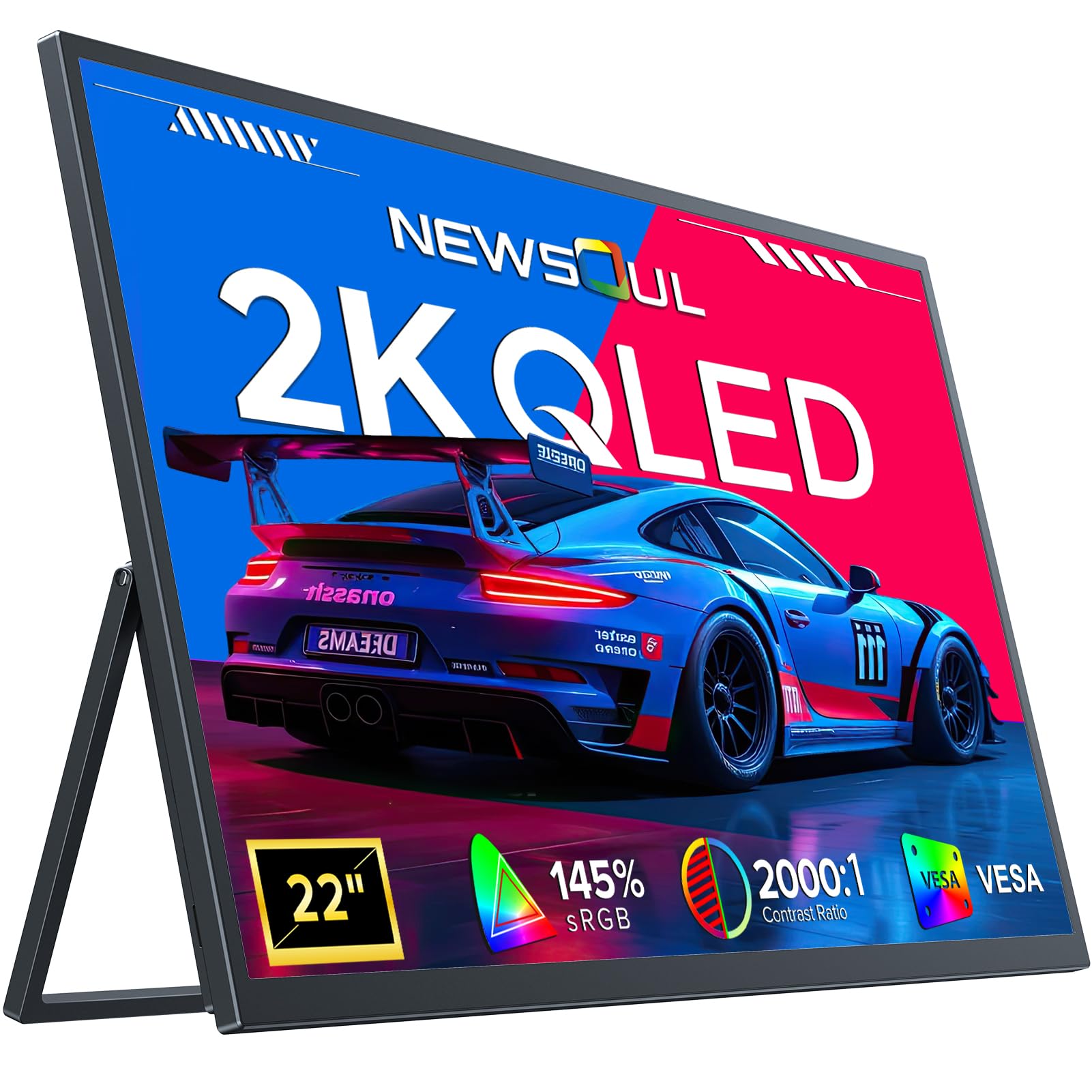 Amazon.co.jp: 22インチ 2K QLED モバイルモニター 145%sRGB モバイル