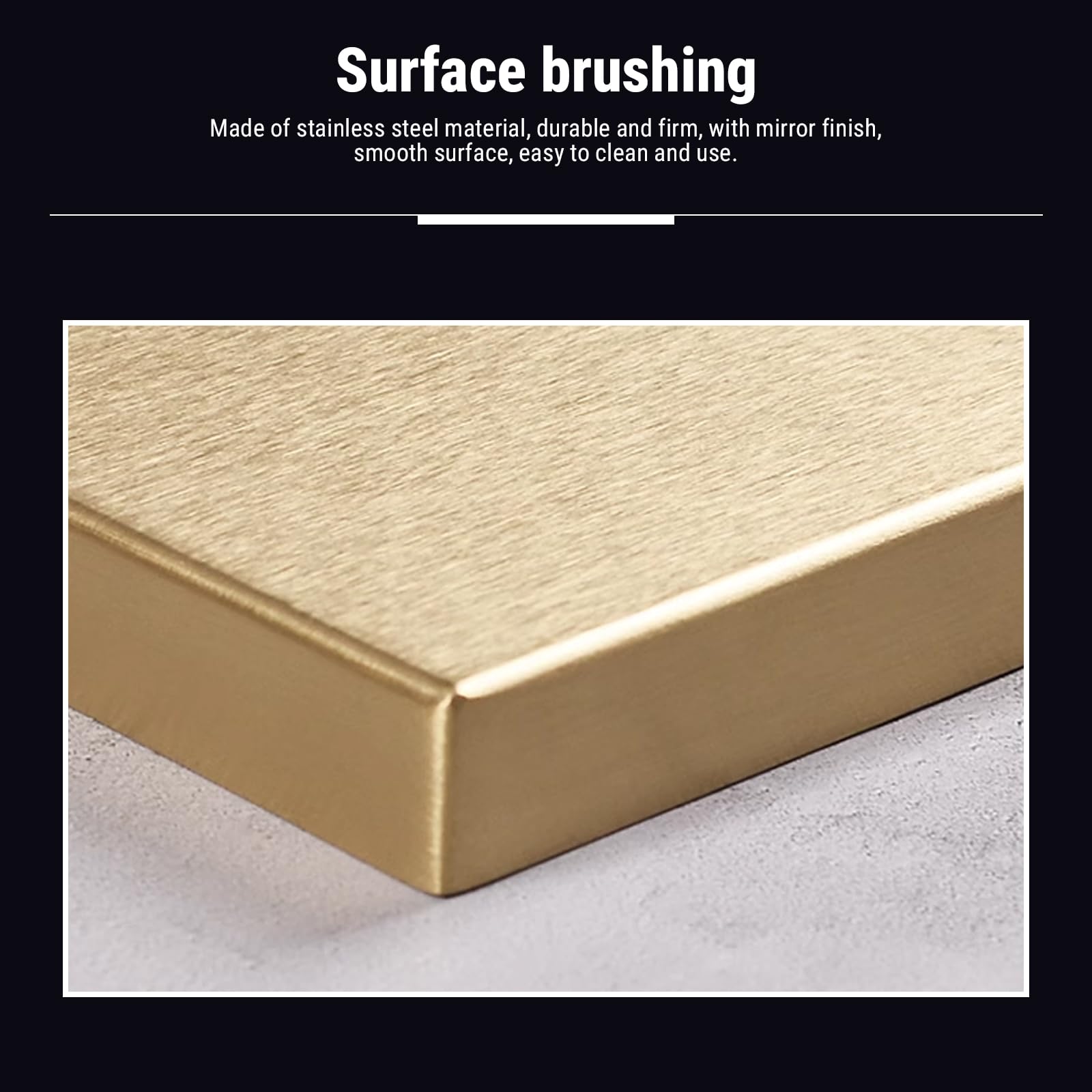 Vassoio Bagno Portaoggetti Impermeabile, 30x20cm Oro Vassoio Decorativo Rettangolare Grande, Acciaio Inox Vassoi Portaoggetti Per Vanità,Comò, Ingresso, Bagno, Vasca, Gioielli,Cosmetici,Candele