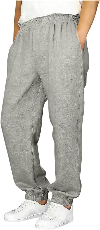 Jogginghose Jungen Baggy Sporthose Baumwolle Leinenhose Leichte Sommerhose Elastische Taille Sweathosen Baggy Pants Sommer Outdoorhose Stoffhose