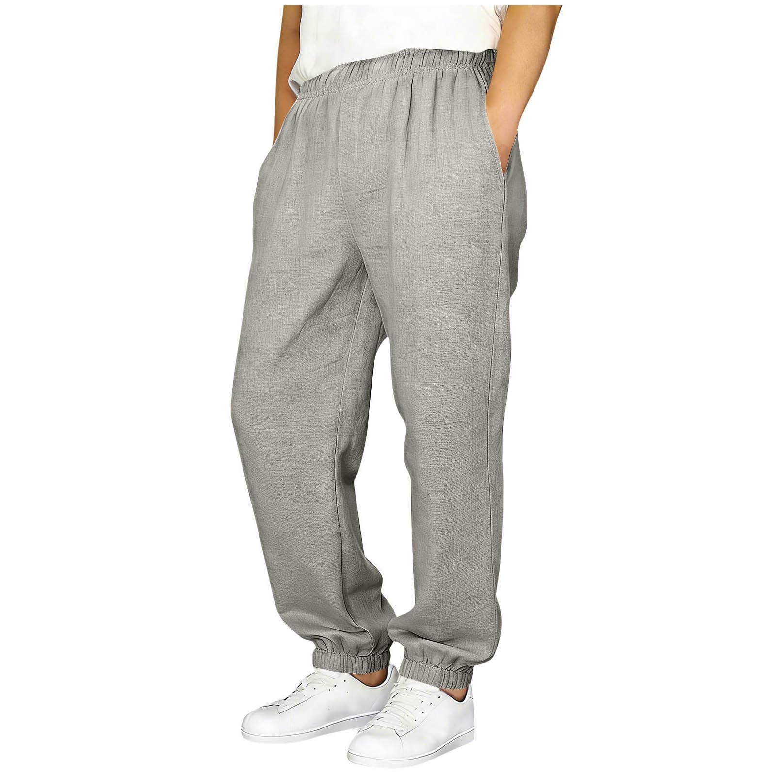 Jogginghose Jungen Baggy Sporthose Baumwolle Leinenhose Leichte Sommerhose Elastische Taille Sweathosen Baggy Pants Sommer Outdoorhose Stoffhose