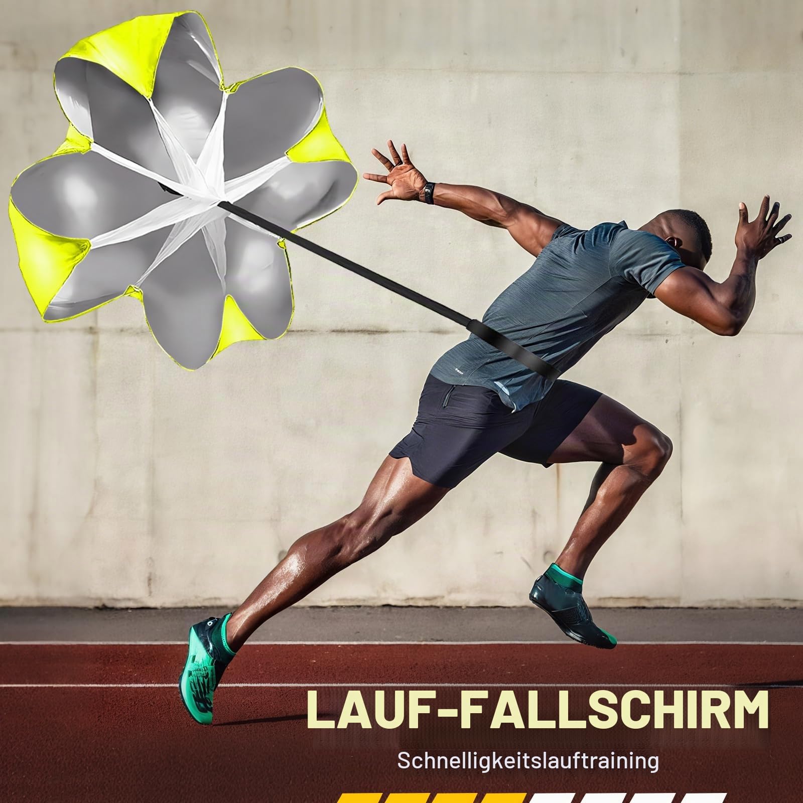 Agility Leiter Geschwindigkeitstrainings-Set – 6 m Agility Leiter, 12 Fußballkegel, 4 Hürden, Springseil, Lauffallschirm, Fußball- und Basketball-Trainingsgerät für Kinder, Jugendliche