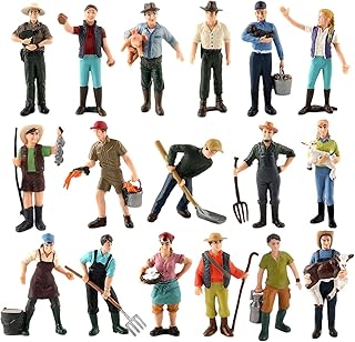 Farmer People Figures | Realistic Farmer People Model Figures Toy Playset - Simulation Farmer Model Miniature Toys Action Figure Ornaments for Home Desk