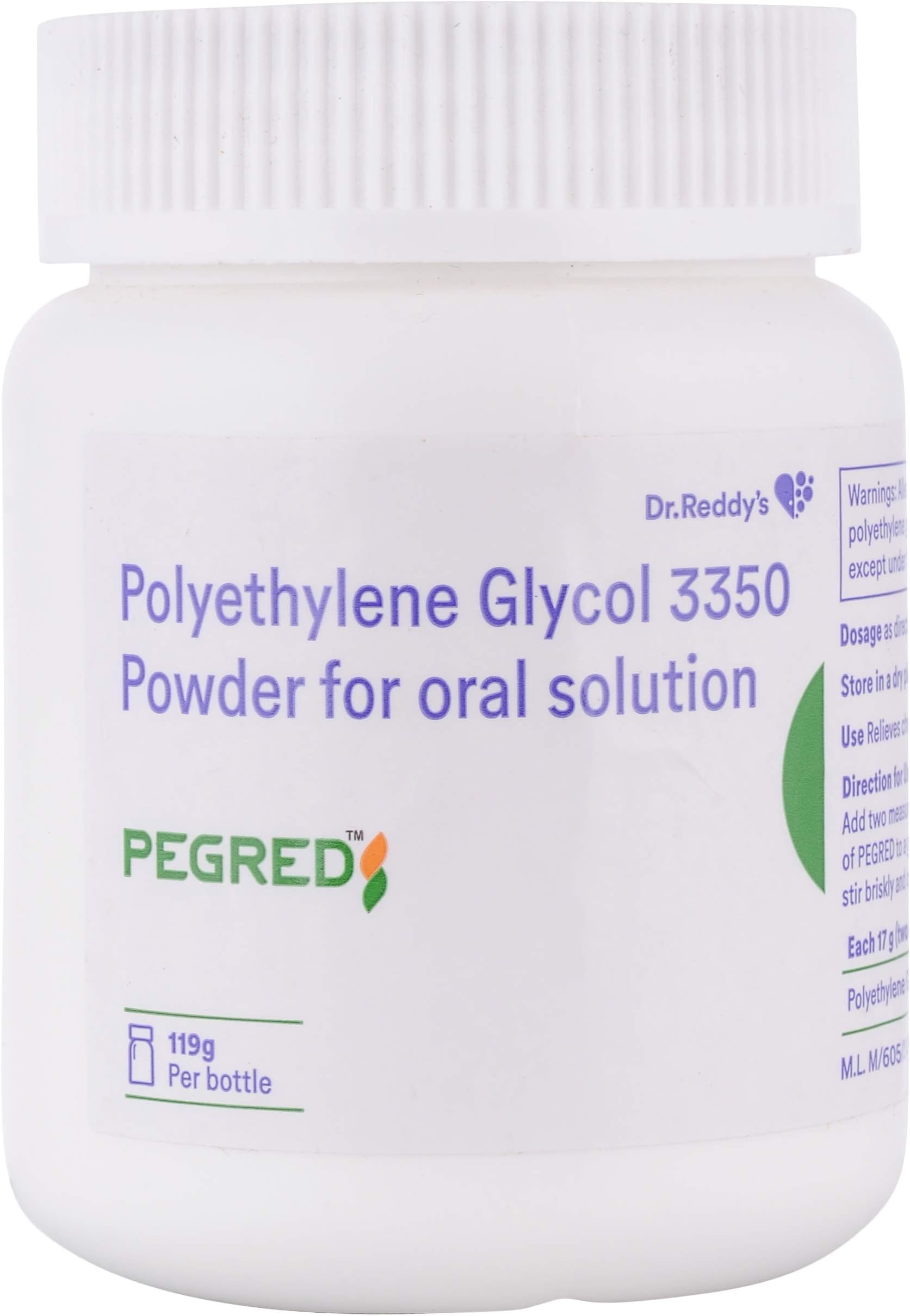 Pegred - Bottle of 119g Oral Solution Powder