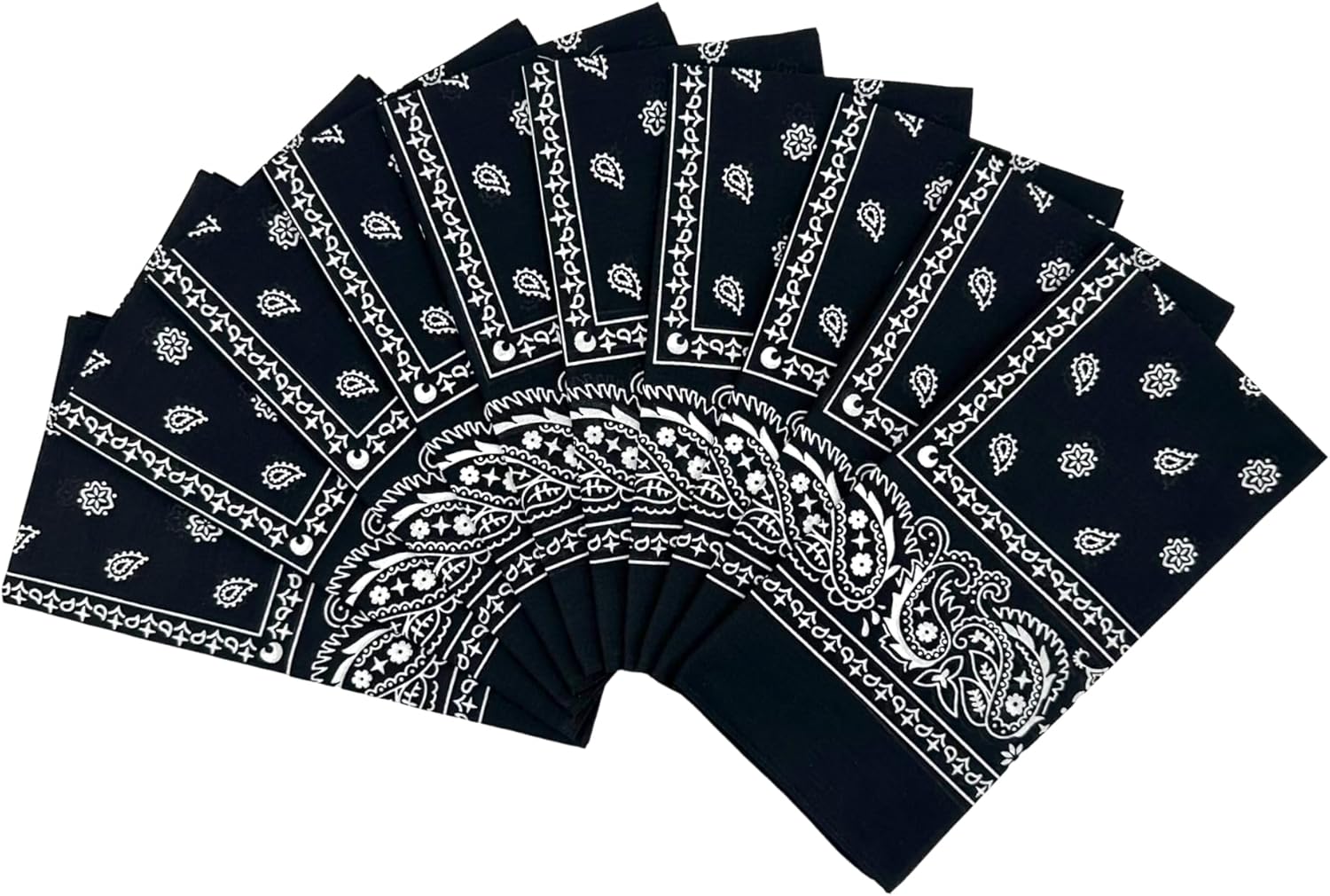 Vamqor 100% Cotton 10 Pack Fine Bandanas