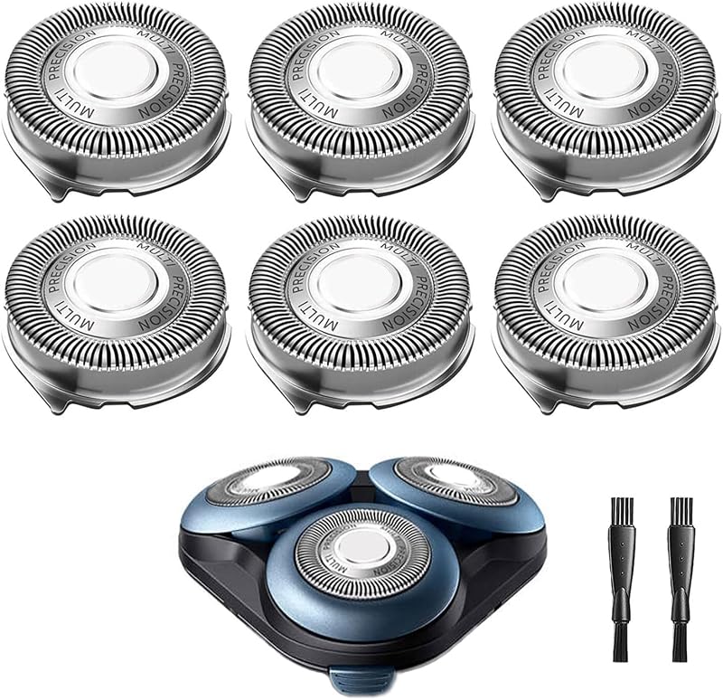 Cabeças de reposição SH50/52 Gleway compatíveis com barbeadores elétricos Philips Series 5000, 6 unidades