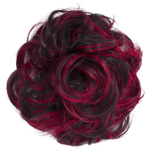 PrettyShop - Banda elástica tipo postizo de cabello voluminoso apenas ondulado, ideal para peinados recogidos de novias o rodetes desaliñados, color