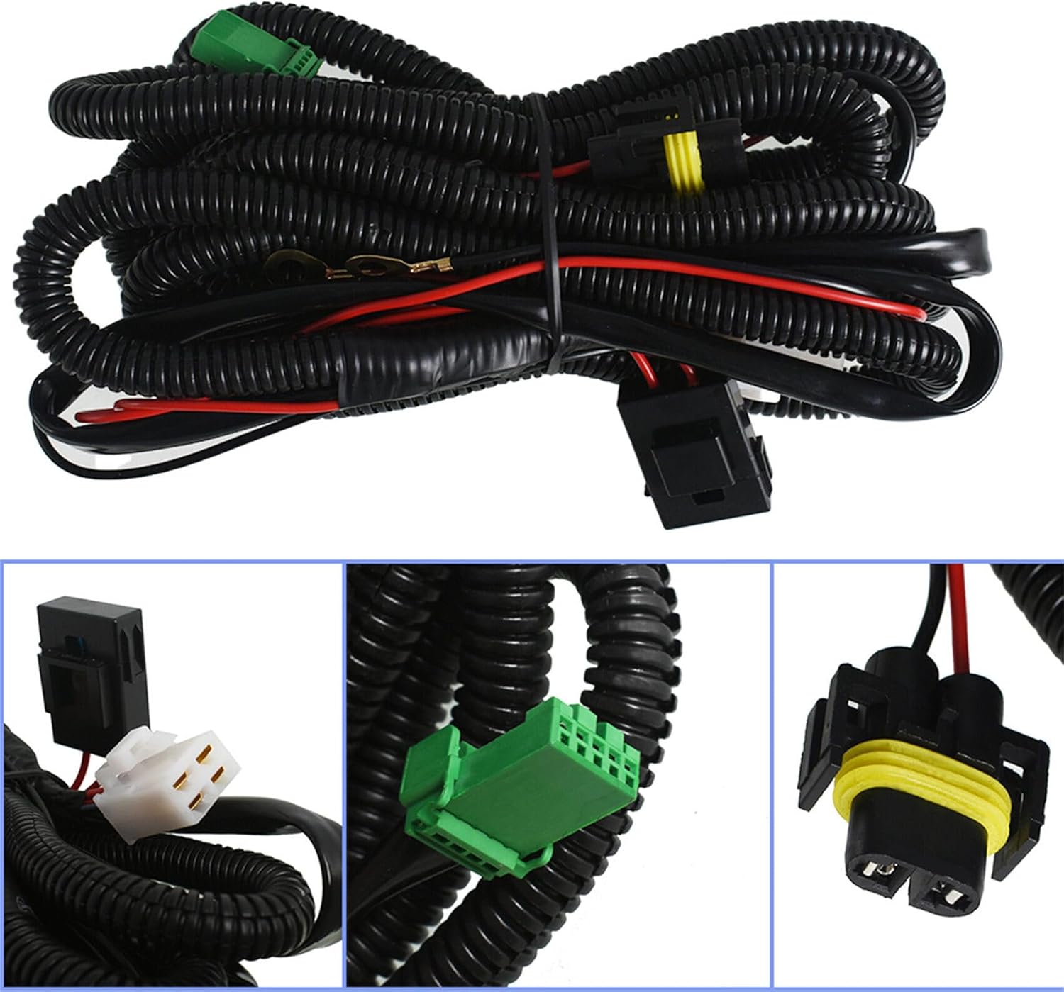 labwork Fog Lights Lamps Replacement for Nissan Rogue 2014-2016 Driving Fog Lights Lamps with Bulbs Fog Light Covers Harness Switch NI2590103 261508993B