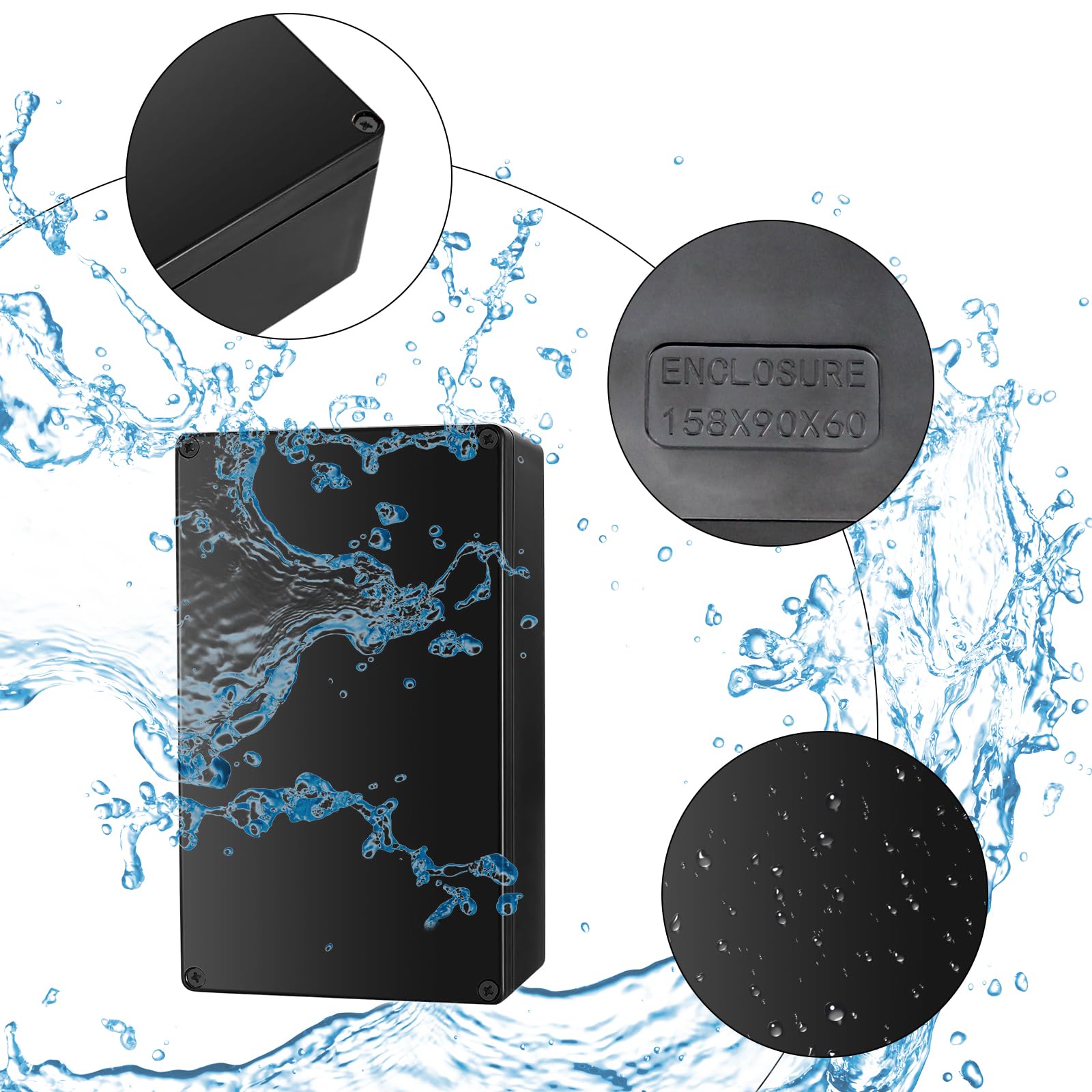 Scatola Di Giunzione Impermeabile IP65 - 100x60x25mm, ABS, Per Elettronica Esterna, 8 Pezzi - Foto 8