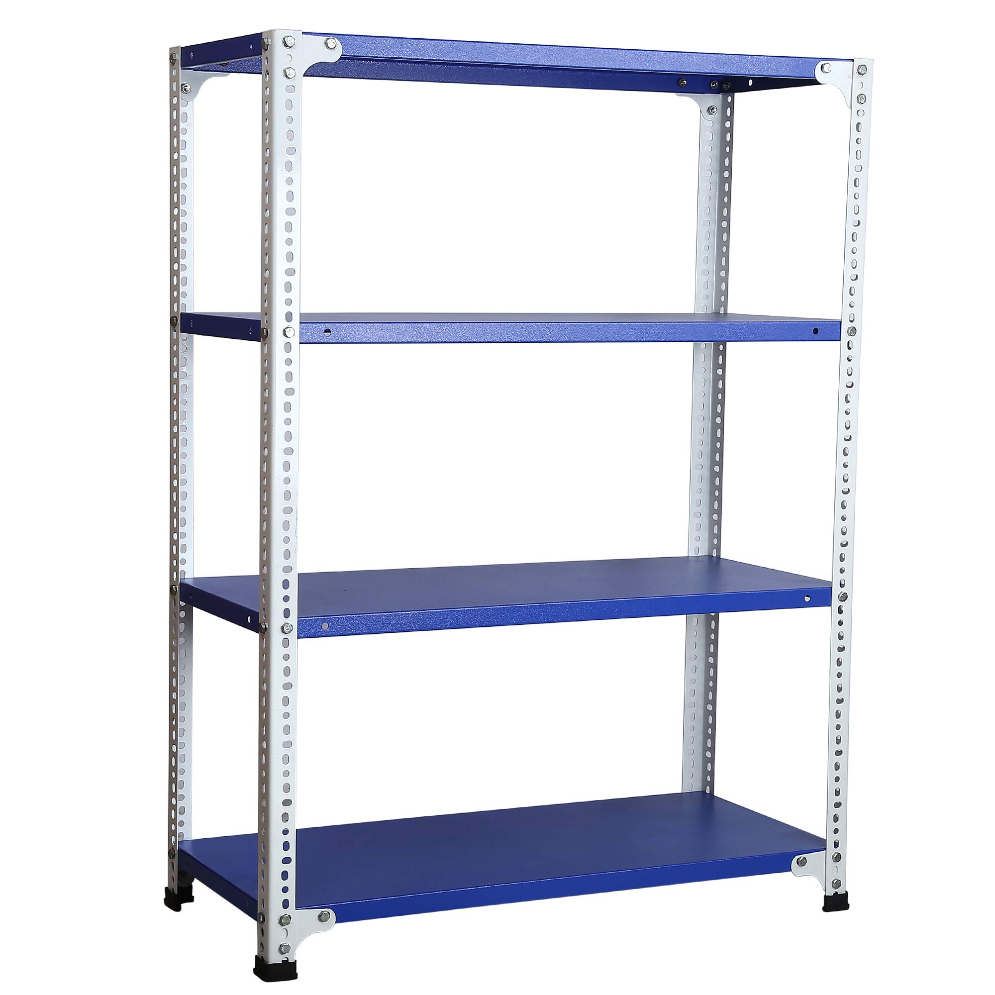 Mil-Nil Prime CRC Sheet 4 Shelf Multiuse Storage Unit, 48 x 36 x 15 Inch, 18 Gauge (Blue-White) Powder Coated 14 Gauge Angles-picture-13