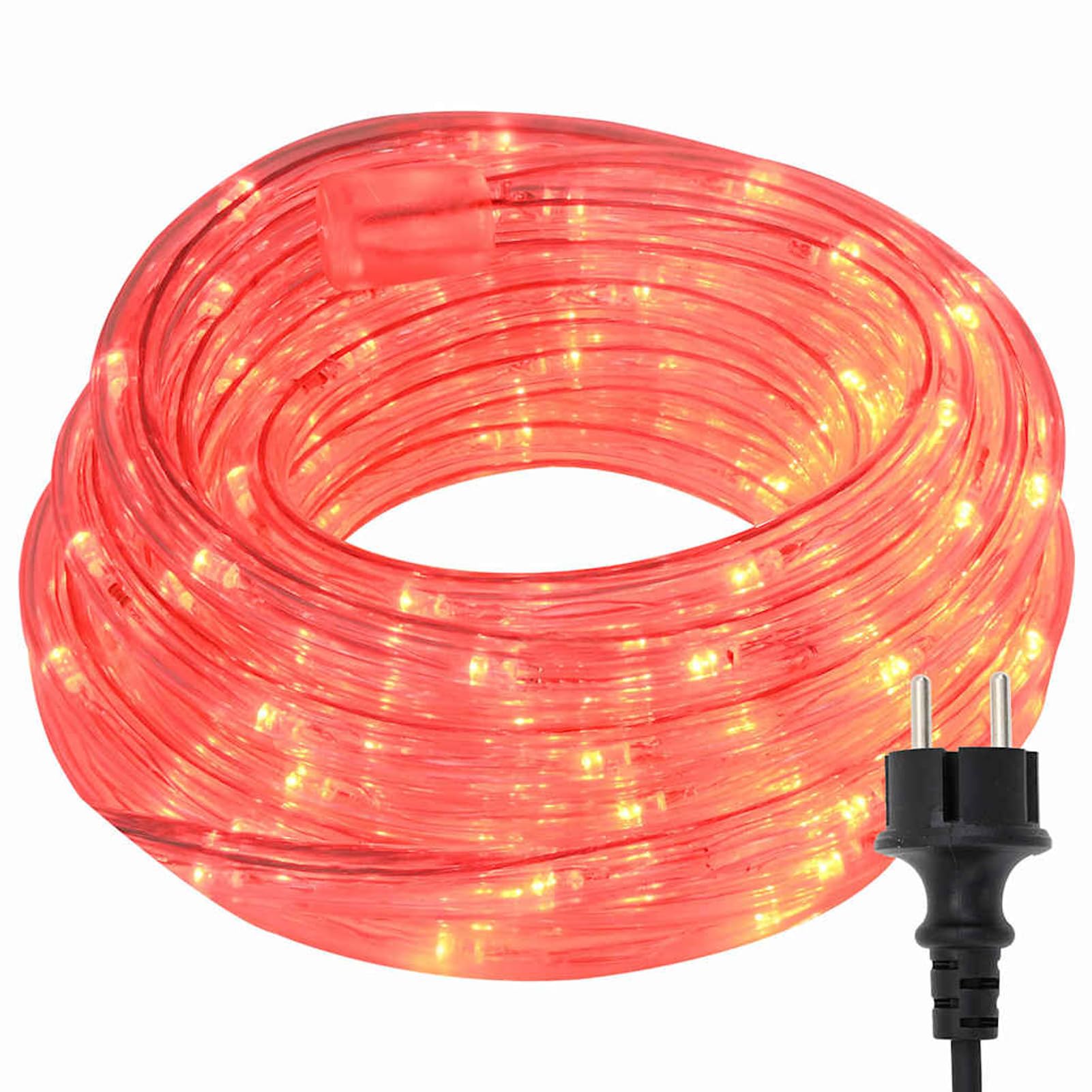 Homgoday Festbeleuchtung Lichterschlauch Dekoration Rot PVC, für Innen & Außen, Weihnachten & Feste Model42018932