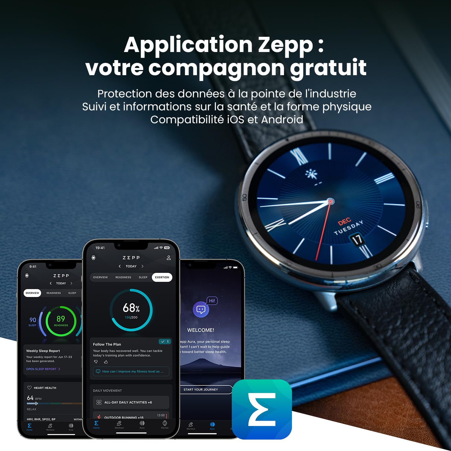 Amazfit Active 2 Montre connectée Homme Femme 44mm, Paiement NFC, AI, GPS et Cartes Gratuites, Batterie 10 Jours,160+ Modes Sportifs, 5 ATM Water Resistant, Smartwatch pour Android et iPhone