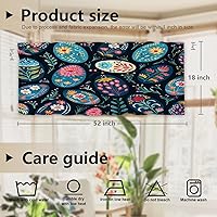 Vista 516 de Cenefas de cocina modernas con patrón de cobre marrón dorado para ventanas, cenefas opacas abstractas de marcas de arañazos y cortinas opacas