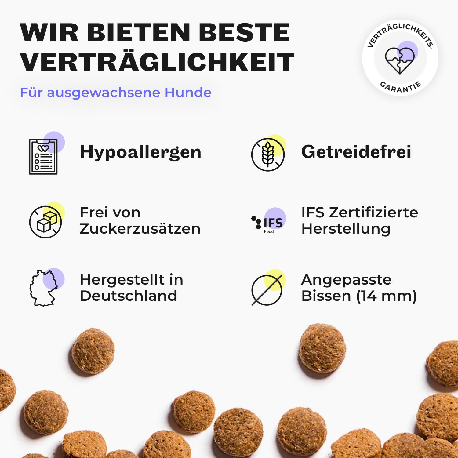 HEY HOLY Premium Trockenfutter für Bulldoggen 100% getreidefrei | 7kg hypoallergenes Hundefutter für ausgewachsene Bulldoggen mit Lachs | Hochverträglich aus natürlichen Zutaten