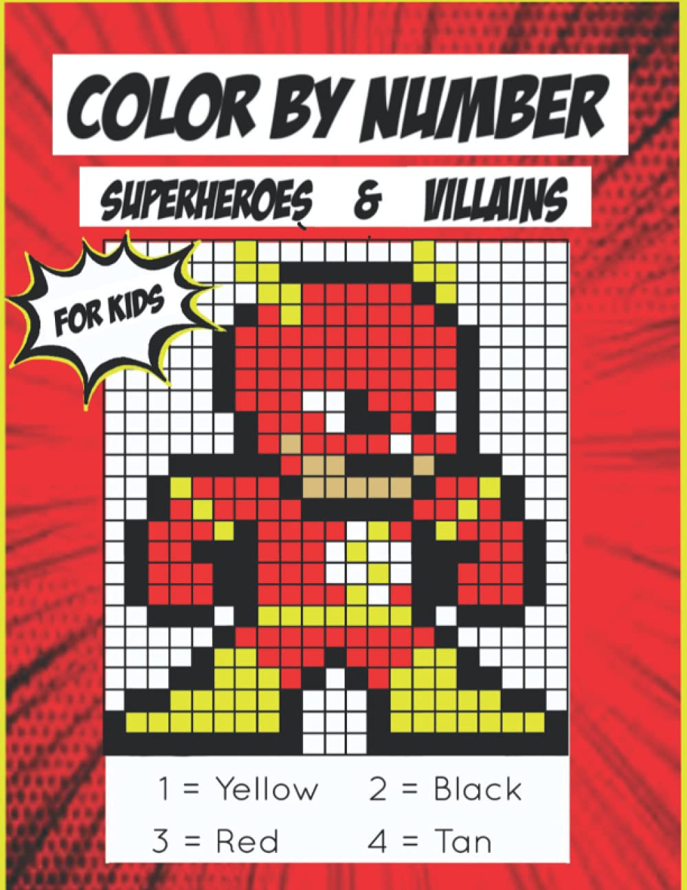 Buy Color by number Superheroes & Villians Pixel art color by number