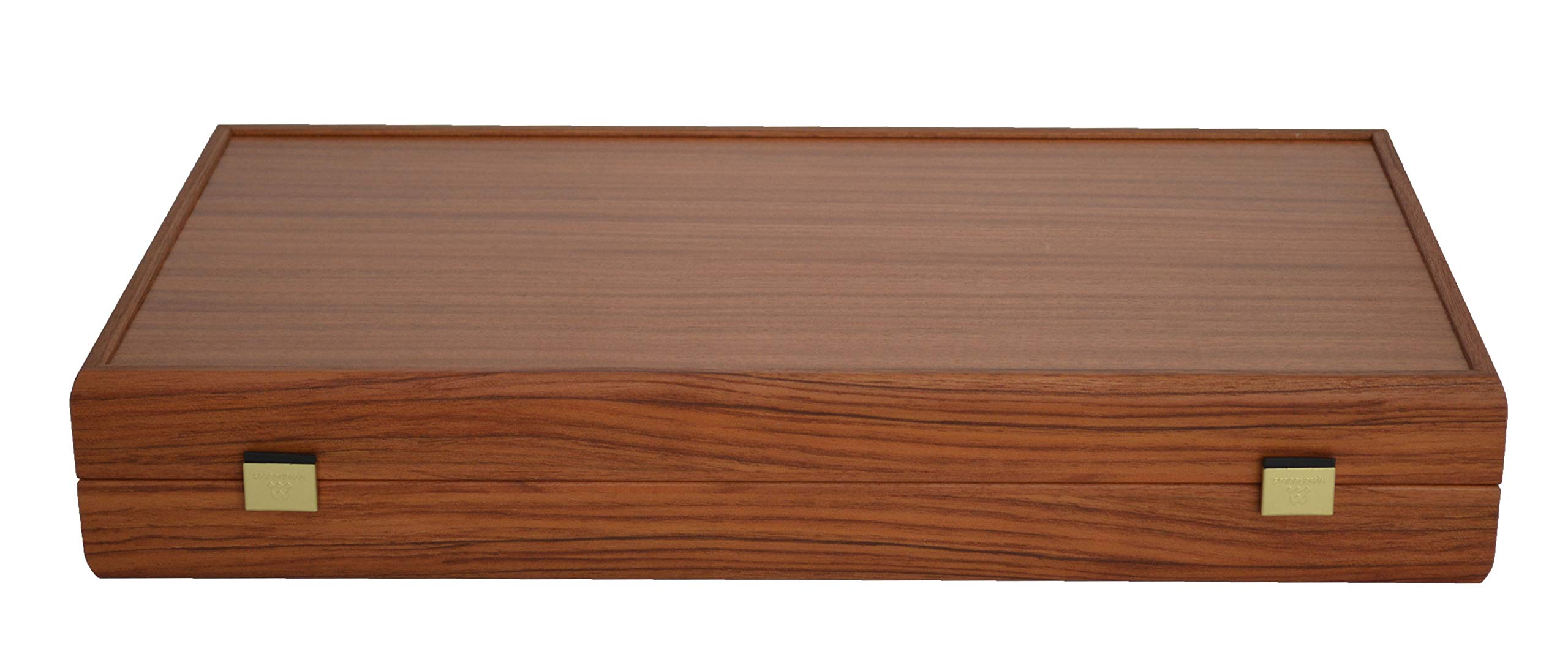 Manopoulos Mahogany Wood Backgammon Set - Handmade in Greece