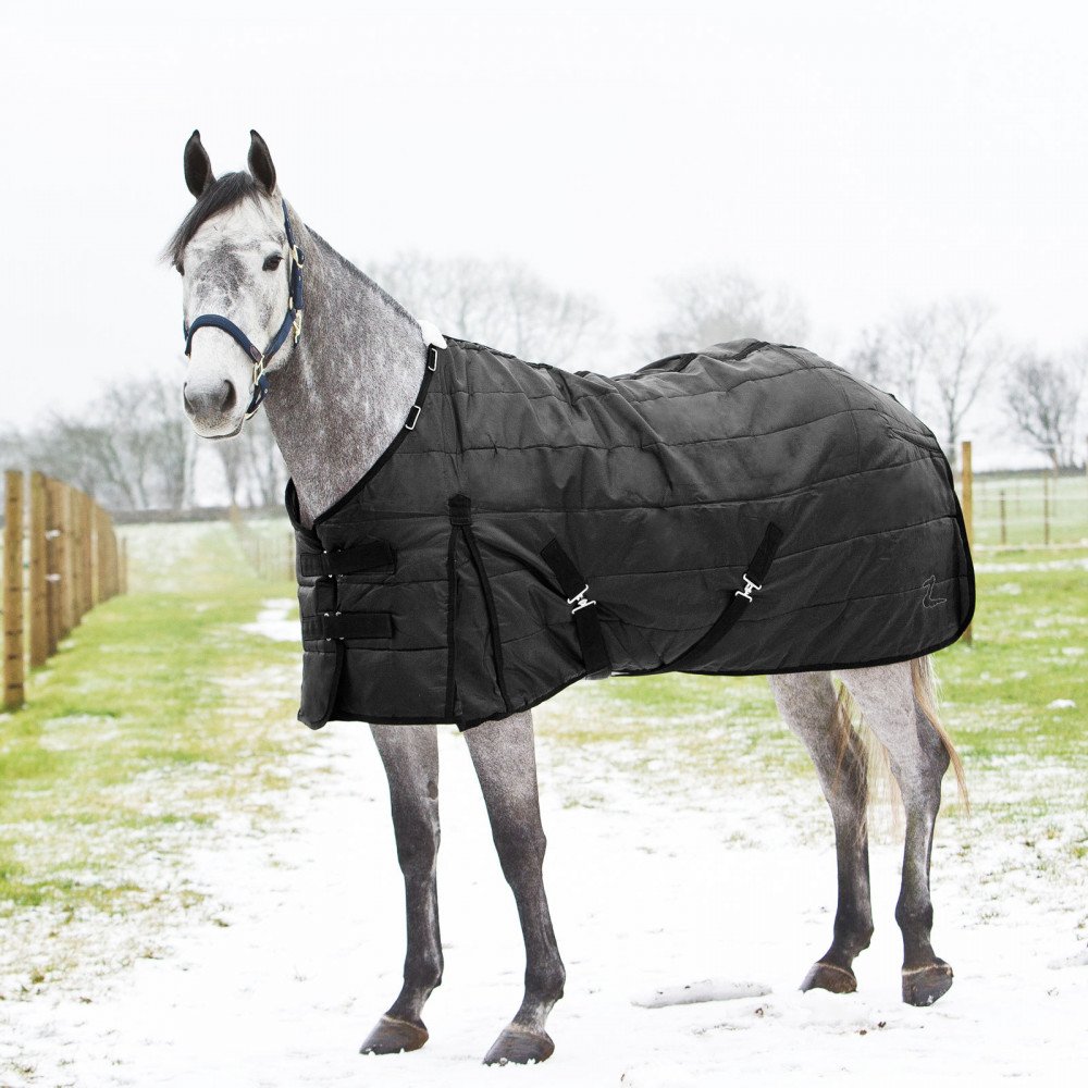 HORZE Coperta per Cavallo Nevada Inverno, 200 g, Black(BL), 130