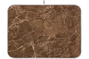 Brown Marble Texture Microfiber Dish Drying Mat