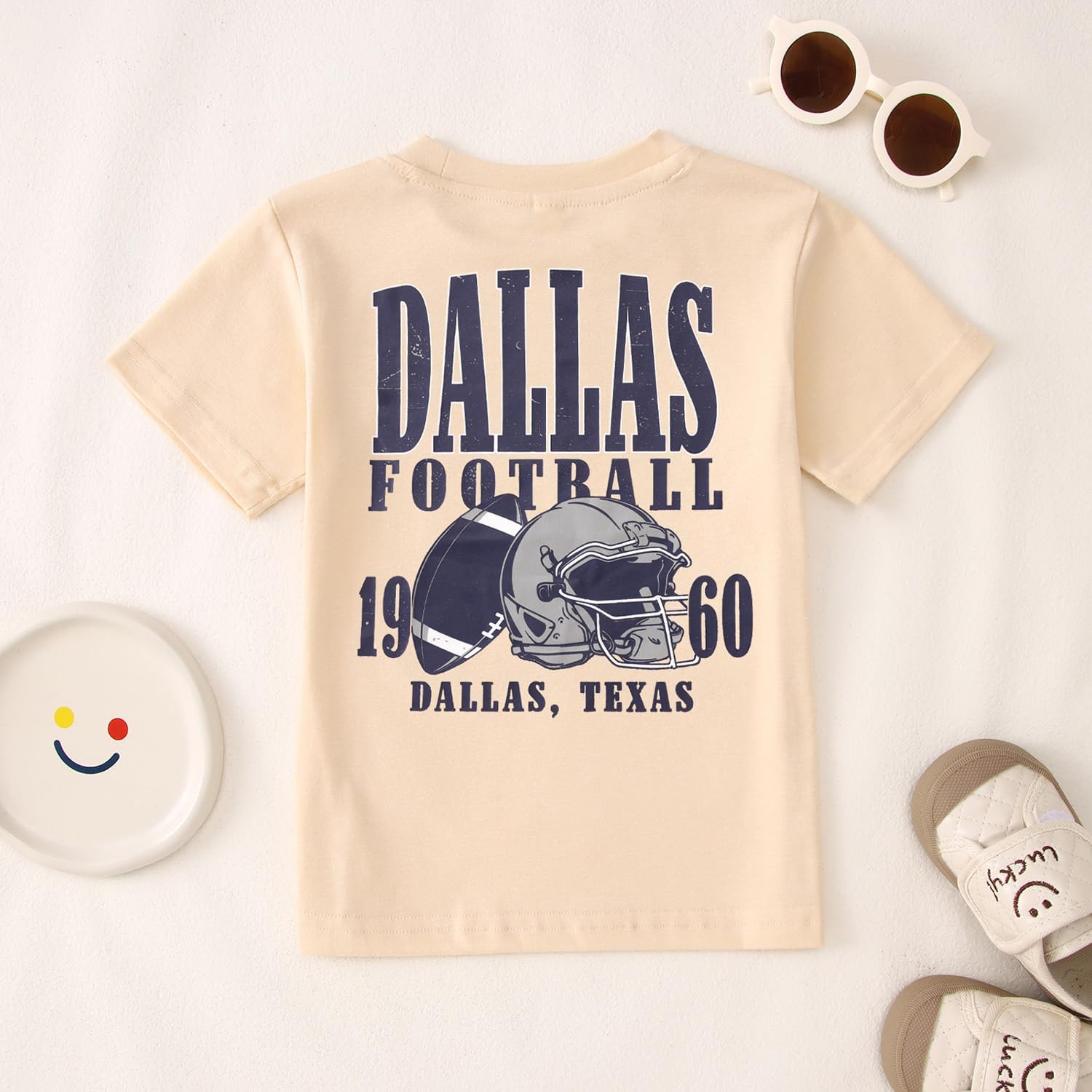 Kids Football Shirt Toddler Boy Girl Cowboy Game Day T-Shirt Team Fans Tees