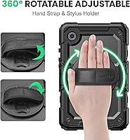 Vista 3 de SEYMAC Funda protectora resistente a prueba de golpes para Samsung Galaxy Tab A9 de 8.7 pulgadas 2023 (SM-X110/X115/X117), resistente a prueba