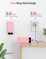 Vista 7 de 12000mAh Lightweight-Portable-Charger-Power-Bank with Built-in Cables and AC Wall Plug, PD20W USB-C Fast Charging Battery Pack, LED Display External