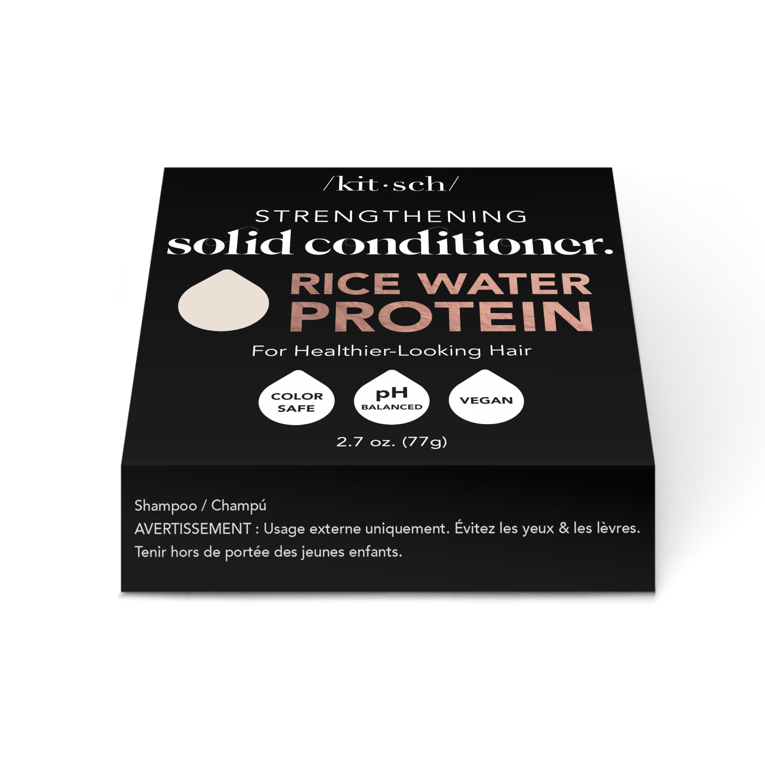 Kitsch Rice Water Hair Conditioner Bar 77g, Rice Protein Hair Conditioner Bar to Repair Damage - Image 3