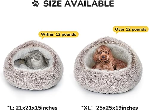 CATISM Plush Hooded Cat Bed — close-up of materials and construction quality