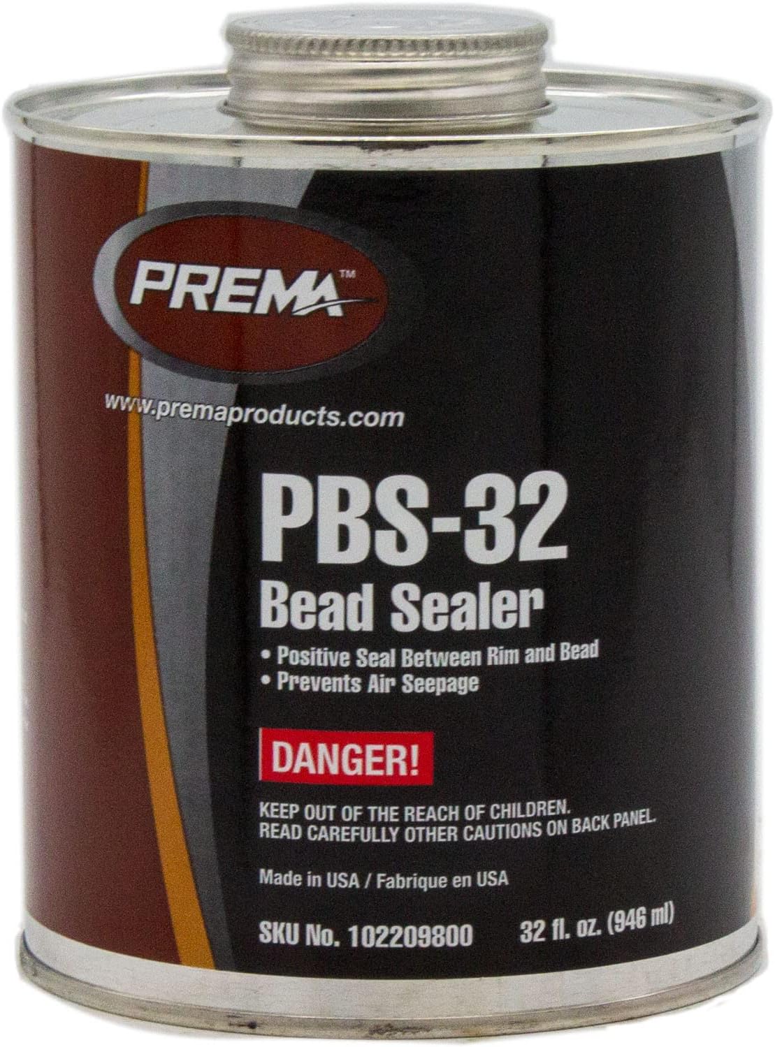 Prema PBS-32 Bead Sealer, 32 Fl Oz, For Creating an Airtight Seal Between Tires and Rims, Particularly for Agricultural, OTR, Farm, Loader, and Grader Tires