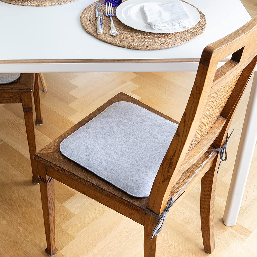 Luxdag Filz Sitzkissen 2er Set | Zweifarbig & Wendbar Für Stuhl & Bank